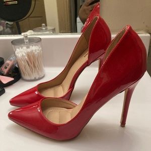 Red pumps